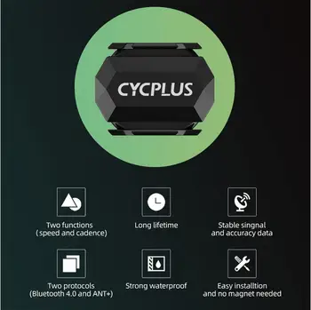 Cycplus Cyklistický Snímač Rýchlosti 2 V 1 Duálny Senzor Rýchlomer ANT+ Bluetooth Nepremokavé 4.0 Wireless Požičovňa Počítačov Pre iGPSPORT