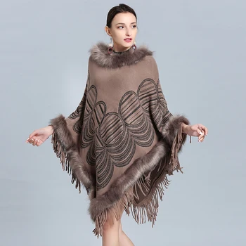 Nový príchod módy veľký Pončo šatkou ženy na jeseň a v zime hrubé teplé tuhé temperament pohodlné elegantný šál
