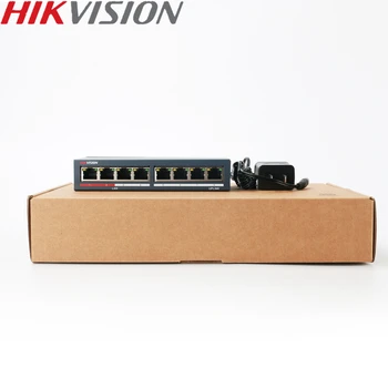 Hikvision DS-3E0108-E Nespravovaná Non-PoE Switch S 8 Portami 10/100 mb / s Adaptívne Kovového Materiálu Pre 8CH NVR A CCTV IP Kamery