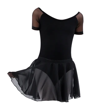 Balet obleky pre dievčatá tanečné šaty black šifón sukne deti oka trikot balet trikot dievčatá