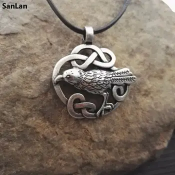 1pcs Keltské Odin je Raven náhrdelník Vták raven Šperky viking šperky SanLan