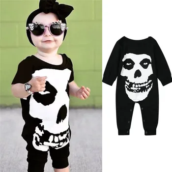 Dieťa dievča oblečenie, Detská kombinéza Dieťa, Dievča, Chlapec Deti Halloween Vytlačené Romper Jumpsuit Oblečenie Oblečenie #4AA01
