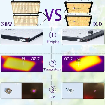 EnFun 240W quantum led rásť žiarovka rada pre indoor pestovanie s IR, UV celé spektrum red light dimmer prepínač gombík samsung lm301b