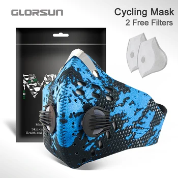 GLORSUN znečistenia maska vlastné neoprénová proti prachu pm2.5 motocykel, bicykel, jazda na bicykli čierna umývateľný úst šport vzdelávanie masku na tvár