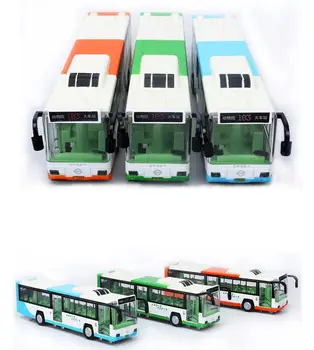 1:50 zliatiny vytiahnuť späť bus model, vysoká imitácia Mesto klimatizovaný autobus,flash hračka vozidiel, doprava zdarma