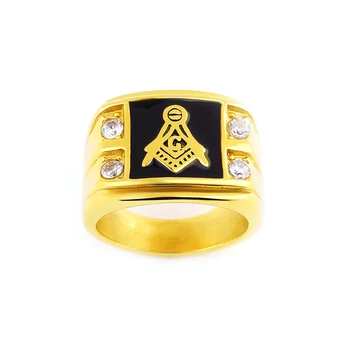 Karopel Módne Slobodomurárstva Luxusné Šperky z Nerezovej Ocele, Písm. A/G Plný CZ Prstene Pre Ženy, Mužov Pár Hip Hop Krúžok