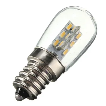 5 ks/veľa E12 LED Žiarovka 2W AC220V 3014SMD 24LED Sklenený Tieň, Žiarovka Teplá/Studená Biela Pre Šijací Stroj Chladnička