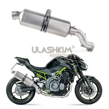 Motocykel Výfukových Strede rúry Šál celý Systém Potrubia Trubice Sklzu Na Kawasaki Z900 Z 900 2017 2018 Q