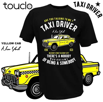 Móda Hot YELLOW CAB Taxi Taxifahrer USA Ovládač Čas Herren 1412 T tričko