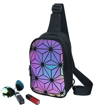 Svetelný geometrické kosoštvorec taška dámskej módy all-zápas kabelky multi-funkčná taška cez rameno batoh peňaženky, náprsné vrecko
