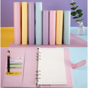 Klasické Loose Leaf krúžkových Notebook Plánovač Denník Notebook Kryt PU Kožené Kryt NK-Nakupovanie