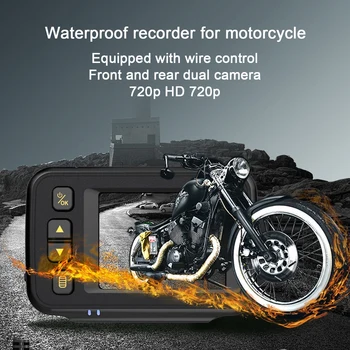 Plné Telo Vodotesný Motocykel Fotoaparát Záznamník Predné a Zadné Duálny Objektív Full HD Motocykel DVR Dash Cam Cámara Moto Hot Predaj
