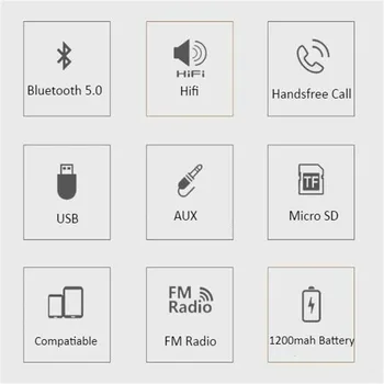 Bluetooth Reproduktor S Fm Rádio, Stereo Reproduktory Počítača Usb Zariadenia Soundbar Boombox Subwoofer Modrý Zub Prenosný Zvukový Systém Woofer