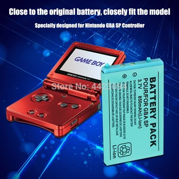 10PCS 850mAh Batérie pre Nintend GBA SP GameBoy Advance 3,7 V Li-Ion Lítiové Dobíjacie Batérie S Free Nástroj, Veľkoobchod