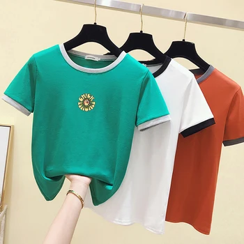 Nové Kreslené Print T Shirt Ženy Lete Bavlna Kórejské Oblečenie 2020 Dámske Topy Móde Tričko Žena T-Shirt Žena Tee Tričko Femme
