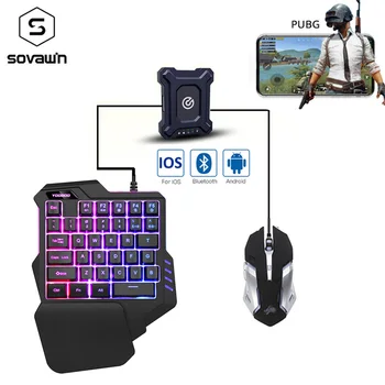 Sovawin P7 PUBG Mobile Controller Herné Klávesnice, Myši Converter PUBG Gamepad Bluetooth Pre iPhone Android PC Plug and play