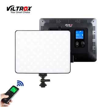 VILROX 2 ks VL-200T Bi-color Stmievateľné Bezdrôtové diaľkové LED Video Svetlo Panel Osvetlenie Kit + 75