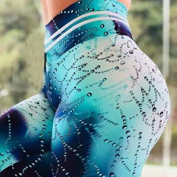 Nové Chryzantéma 3D Vytlačené Legíny Pre Ženy, Fitness, Športové Cvičenie Slim Leggins Polyester Navy kamufláž Rýchle Suché Nohavice