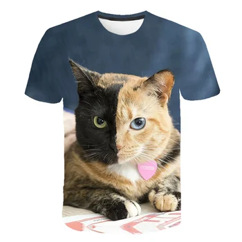 2020 cute cat 3D T-Shirt Lete zábavné dieťa Tlačiť Bežné Harajuku Oblečenie Číne Top chlapcov, oblečenie, Streetwear deti oblečenie móda