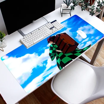 Veľké Gaming MousePad Počítač Vodotesný, Multi-veľkosť Anti-slip Prírodného Kaučuku Stôl Mat s Locke Okraji Hrať Mat Kimetsu Č Yaiba