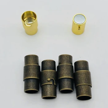 10Pcs/veľa Magnetické Uzávery Nosenie 3 mm 4 mm 5 mm 6 mm 7 mm 8 mm Kožené Kábel Náramky Spona Konektory pre Šperky Robiť