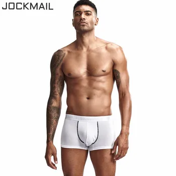 JOCKMAIL Značky Sexy mužov Bielizeň pánske Boxer 3D hammock-tvarované puzdro, ktoré je určené Priedušný oka panely mužov boxershorts batožinového priestoru