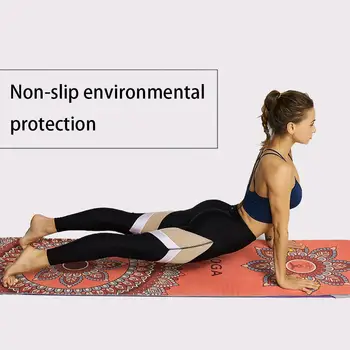 Digitálne Prenosné Tlač Dvojvrstvové Non-Slip Mat Ochranu Cvičenia Jogy Pad S Pozícia Line Fitness, Gymnastiku, Pilates