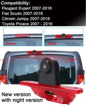 HD Auto Brzdové Svetlo Zozadu Zvrátiť Späť Do Parkovacia Kamera pre Peugeot Expert Fiat Scudo Citroen rad geodetických meraní Toyota Proace 2007-2016