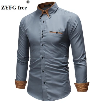 Nový príliv pánske tričko jednoduché kauzálne štýl farbou dlhým rukávom košele, blúzky, mládež vitality príliv mužské oblečenie