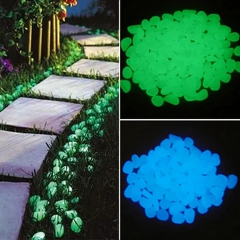 50 Ks Svietiť V Tme Kamene Žiariace Kamene Fluorescenčné Žiarivé Kamienky Svietiace Kamene pre Akvárium Záhrada Dlážděným Dekor
