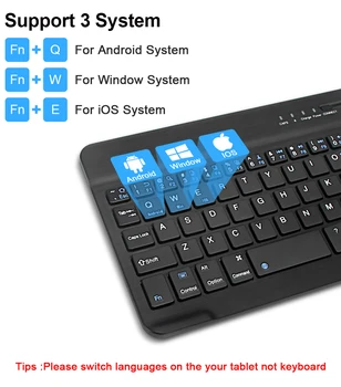 Tablet Prenosný Mini Bezdrôtová Klávesnica Pre Samsung Huawei xiao tabletu iPad s IOS Systém Android, Telefón, Univerzálny