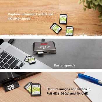 Kingston SD Karta 128 GB 64 GB 32 GB, 16 GB pamäťovú kartu Class10 cartao memoria de SDHC SDXC uhs-i HD video carte sd Pre Kameru