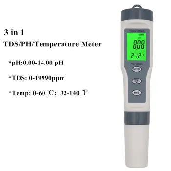 3/4/5/7 v 1 PH Meter TDS ES ORP Salinity, S. G Teplota meradla, S Podsvietením Digitálnej Kvalite Vody Monitor Tester 40% off