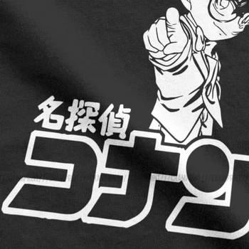 Detective Conan T-Košele pre Mužov, Edogawa Japonskom Anime Lumbálna Bavlna Tees Crewneck Krátky Rukáv T Košele Darček Topy