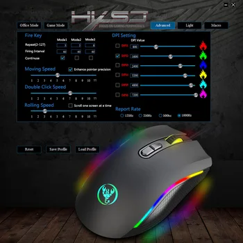 Káblové Hernej Myši Počítača USB, Nastaviteľné 3200DPI Programovateľných Tlačidiel RGB Osvetlenie Režimy Ergonomický Herných Myší pre PC