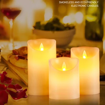 5 ks/Set Diaľkové Ovládanie LED Flameless Sviečka Svetlá Nový Rok Sviečky Batérie Powered Led Svetlá Čaj Veľkonočné dekorácie, Sviečky