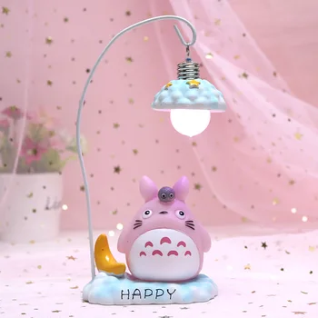 Totoro Živice Led Nočné Svetlo Hračka Stolná Lampa Štúdio Ghibli Hayao Miyazaki Jeleň Jednorožec Akcie Obrázok Bábika Deti Darček Izba Dekor