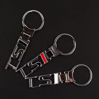 Auto Zliatiny TSI Keychain Kľúč Reťazca Krúžok Keyrings Pre Volkswagen TSI VW Golf 4 5 6 7 Polo, Touran Tiguan CC Passat b5 b6 b7 Bora