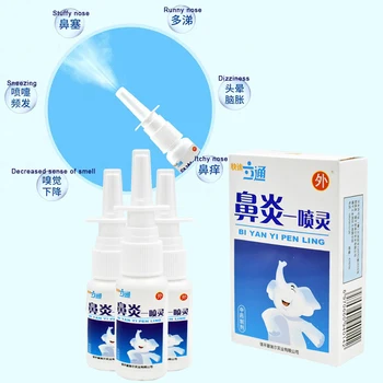 3ks Čínske Byliny Nosový Sprej Liek Rinitída zápal vedľajších nosových dutín nosový Sprej Chrápať Sprej Medicíny