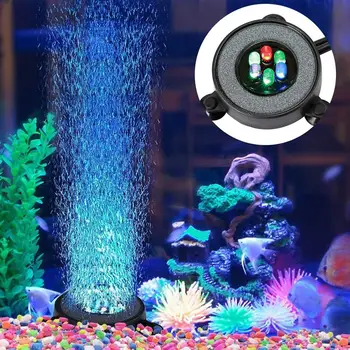 Farbu Meniace LED Vodotesný Akvarijné Svetlo Okrúhle akvárium Bubbler Dekor Lampa Toto svetlo je ideálne pre akvária, akvárium bazén