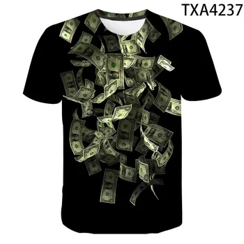 2020 Nové Letné USD 3D Vytlačené T-shirt Krátkym Rukávom Muži, Ženy, Deti v Pohode Tee Topy Muž Streetwear Cool Tričko Chlapec dievča Deti