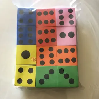 Pena Pena Dice Set 24 Pack Najrôznejších Farebných Veľké Štvorcové Bloky Ideálny pre Stavebné Bloky, Vzdelávacie Hračky Matematika Strany