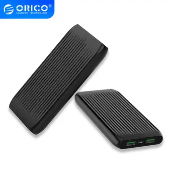 ORICO 10000mAh Veľkú Kapacitu Slim Power Bank Dual USB Externé Batérie Powerbank Poverbank Nabíjačka pre Xiao Mobilný Telefón