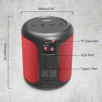 15w Mini Bluetooth Reproduktor TWS Reproduktory IPX6 Bezdrôtový Prenosný Sounbar Subwoofer s 360-Stupňový Priestorový Zvuk, Hlasový Asistent