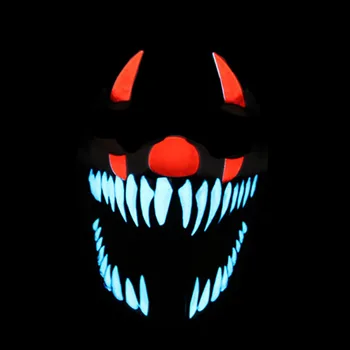 Halloween LED Maska, Svetlo Až Strany Teroru Masky Studené Svetlo Prilba Festival Požiaru Strany Žiariace Tanec Halloween Masky Príslušenstvo