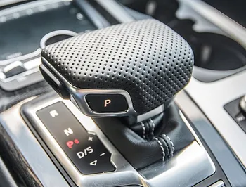 Čierne kožené punč, shift, radenia kryt, šport shift vzťahovať Audi 2017 A4 A5 Q7 4M1 713 139F