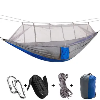 Vysoká Ultralight Outdoor Camping Lov hojdacia sieť Mosquito Net Prenosné 2 Osoby Garden Visí Rozkladací Stan DOG88