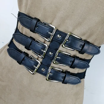 Plus veľkosť korzetu elastický pás široký cummerbunds strečové šaty pásy pre ženy gotický dizajnér ceinture femme veľké cinturon mujer