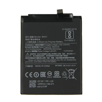 Pôvodné BN47 Mobilný Telefón Batéria pre Xiao Redmi 6 Pro / Mi A2 Lite 3900mAh Náhradné Li-ion Batéria + Nástroj