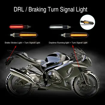 Motocykel smerovku zadné Svetlo LED Tečúcej Vody, Blikajúce Blinker Brzda/Beží Svetla DRL Flasher Chvost Lampy Honda